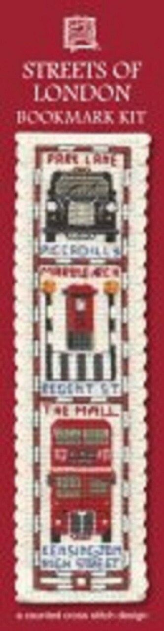 Textile Heritage Streets of London Counted Cross Stitch Bookmark Kit